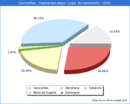 Poblacion segun lugar de nacimiento en el Municipio de Canovelles - 2021