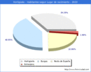 Poblacion segun lugar de nacimiento en el Municipio de Hortigüela - 2020