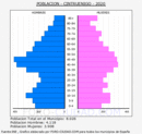 Cintruénigo - Pirámide de población grupos quinquenales - Censo 2020