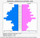 Ramales de la Victoria - Pirámide de población grupos quinquenales - Censo 2020