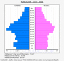Cox - Pirámide de población grupos quinquenales - Censo 2021