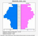 Noia - Pirámide de población grupos quinquenales - Censo 2021