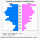 Carballeda de Valdeorras - Pirámide de población grupos quinquenales - Censo 2021
