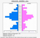 Armiñón - Pirámide de población grupos quinquenales - Censo 2021