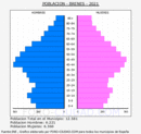 Brenes - Pirámide de población grupos quinquenales - Censo 2021