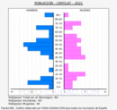 Capolat - Pirámide de población grupos quinquenales - Censo 2021