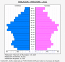 Marchena - Pirámide de población grupos quinquenales - Censo 2022
